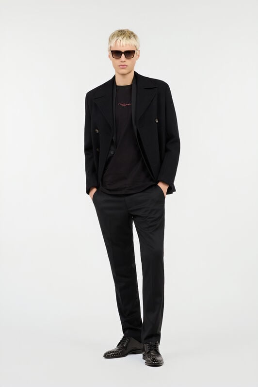 RC Black Wool Double-Breasted Peacoat RC Black Wool Double-Breasted Peacoat BLACK ROT40M-FE032