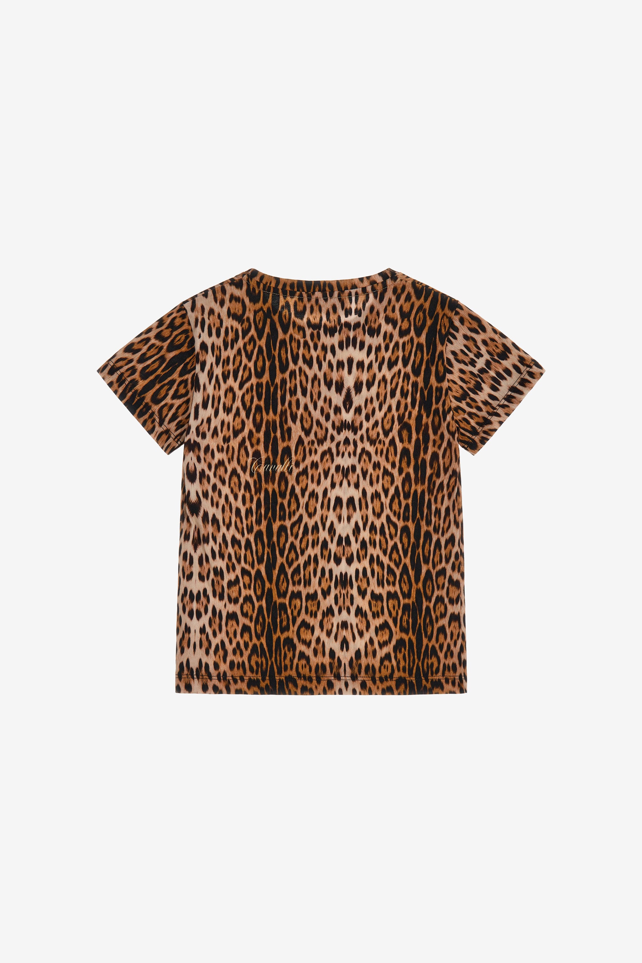 JU Leopard Print Logo Tee JU Leopard Print Logo Tee Light brown SJT625-JFF65
