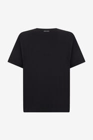 RC Schwarzes T-Shirt mit Ton-in-Ton-Logo BLACK TOT60E-FT223