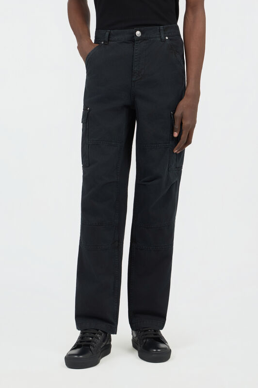 RC Pantaloni Cargo In Cotone Neri BLACK SOT20A-FA017