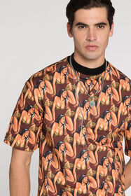 RC Graphic-Print Cotton T-Shirt Brown RRT62I-3PH24