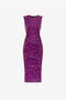RC Abito con arricciature e stampa Murena RC Abito con arricciature e stampa Murena Viola QKT115-LNF50