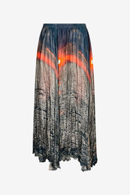 RC Sunrise Print Skirt Blue/Orange UWT302-4QN96