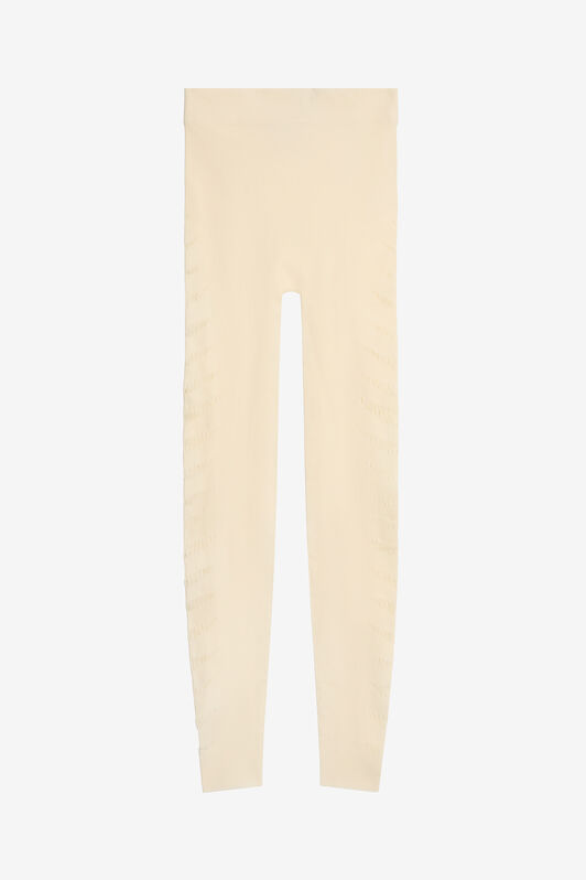 RC Elfenbeinfarbene Leggings mit Cut-outs Elfenbein UKT230-MA001