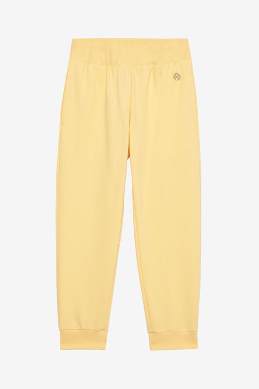 JU Sport Pants With RC Monogram And Logo JU Sport Pants With RC Monogram And Logo Yellow UJT23J-CF050