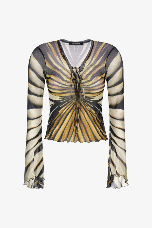RC Ray of Gold Print Top Gold TKT612-6HM33