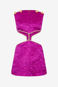 RC Cut-Out Detail Mini Dress Fuchsia UWT101-SE045