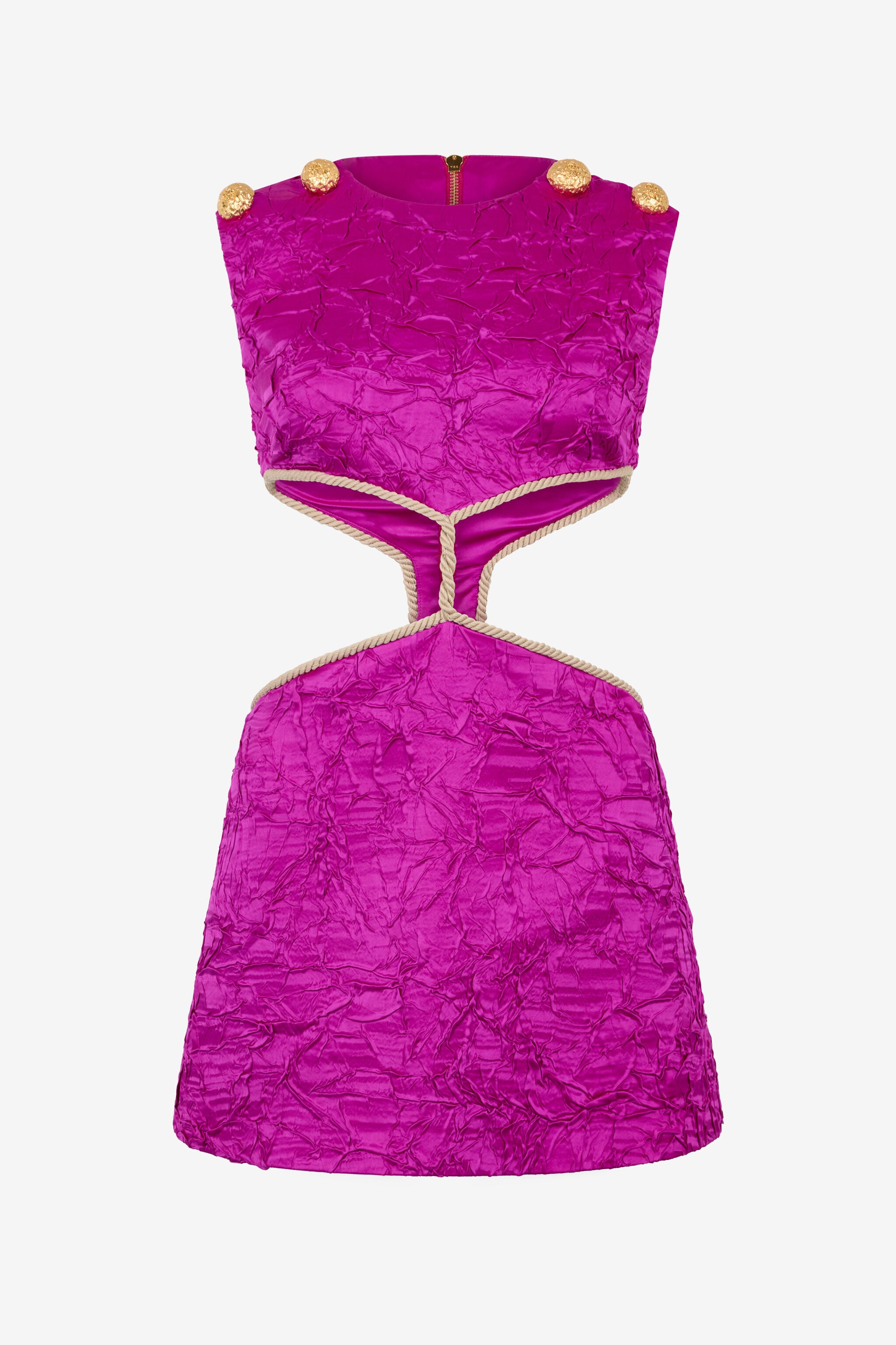 RC Cut-Out Detail Mini Dress Fuchsia UWT101-SE045