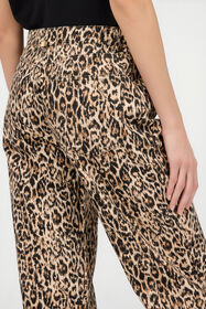 JC Denim Trousers in Cotton with Leopard Print BEIGE VFJ046-VF255