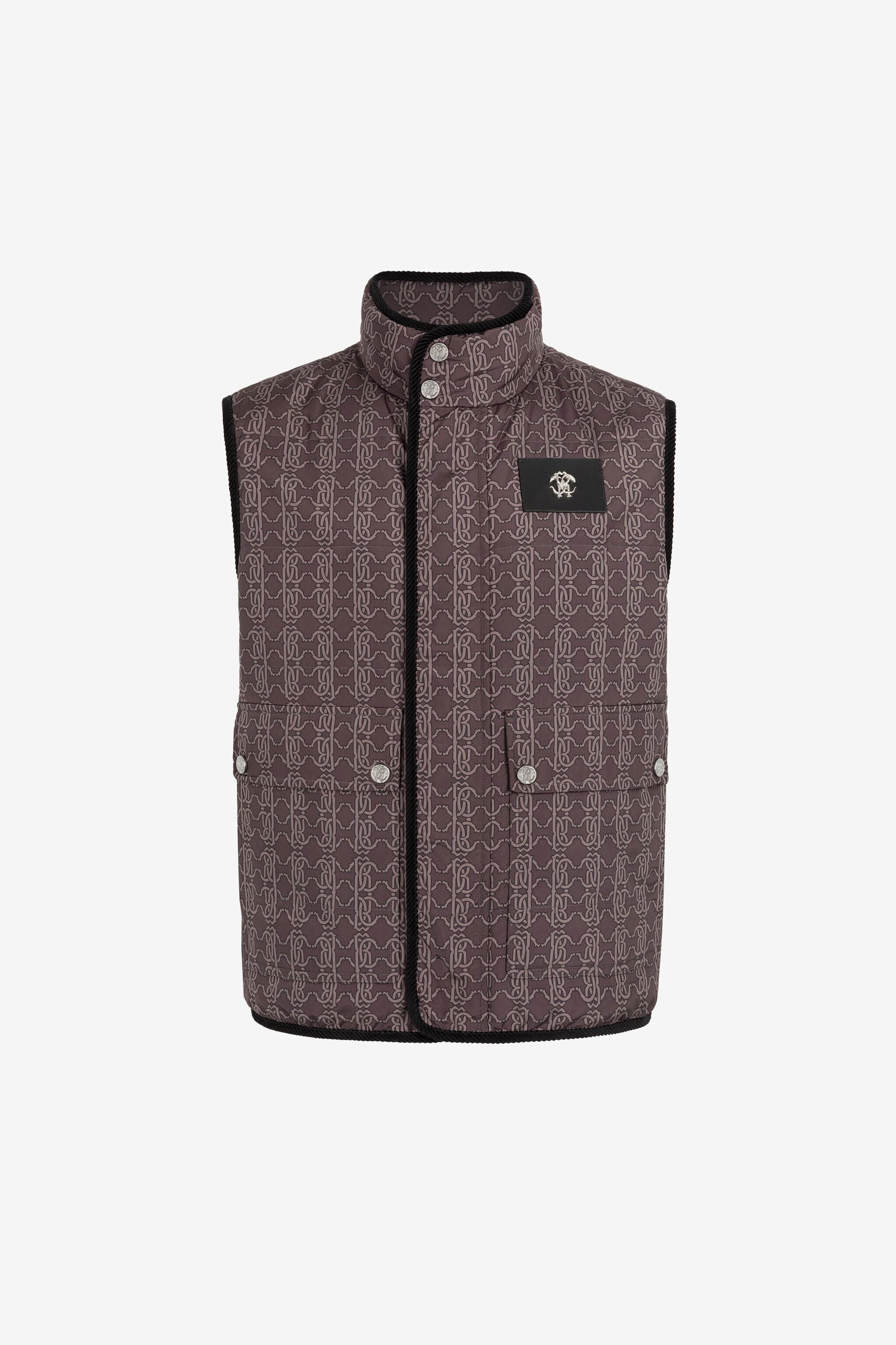 RC RC Monogram-Print Padded Gilet RC RC Monogram-Print Padded Gilet Brown PRT835-9ME43
