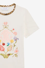 JU T-shirt Con Stampa Floreale E Monogram RC MILKY WHITE TJT65V-JD001