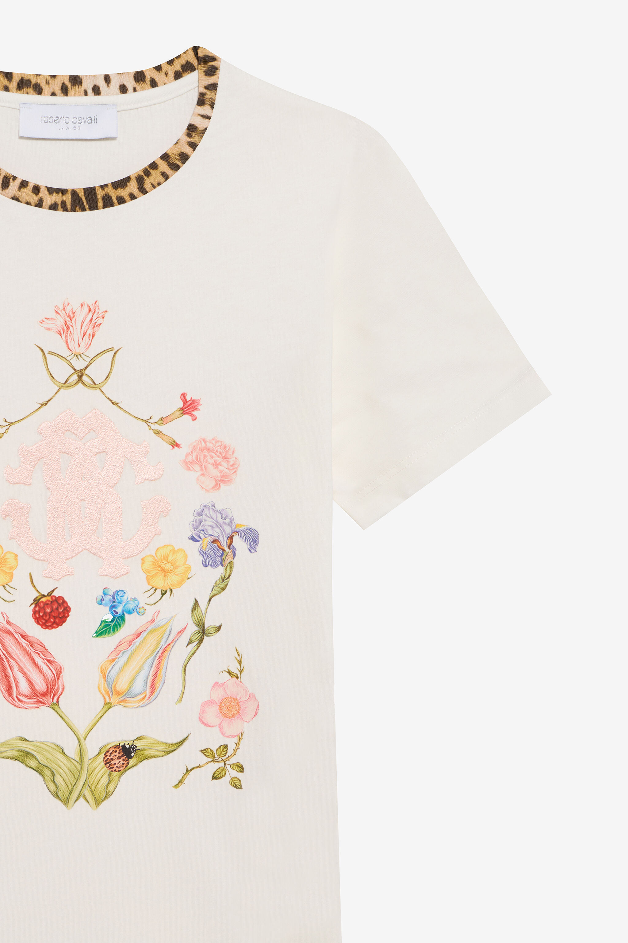 JU Camiseta Con Estampado Floral Y Monogram RC JU Camiseta Con Estampado Floral Y Monogram RC MILKY WHITE TJT65V-JD001