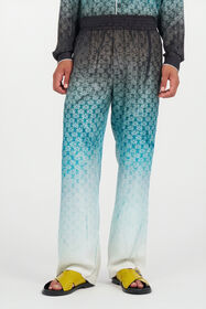 RC Monogram Print Silk Trousers ENDLESS SKY WNT266-4QS05