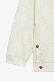 JU Hooded Sweatshirt With Cheetah Print Ivory UJT69G-5OO35