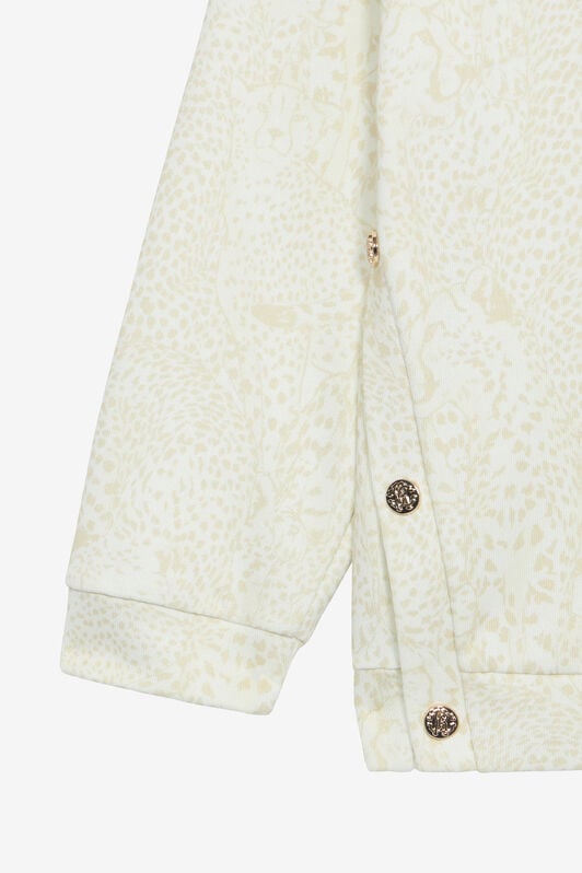 JU Hooded Sweatshirt With Cheetah Print JU Hooded Sweatshirt With Cheetah Print Ivory UJT69G-5OO35