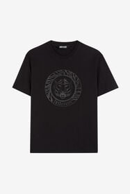 JC Just Cavalli Logo-Print Cotton T-Shirt BLACK Q61254-Q0157
