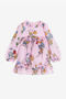 JU Floral-Print Silk Dress Purple RJT10D-2NH89