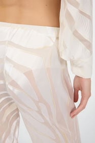RC Trousers With Ray Devoré Print WHITE XKT201-FXI15