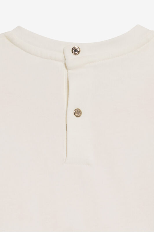 JU T-shirt with Monogram RC Embroidery MILKY WHITE TJT607-JD001