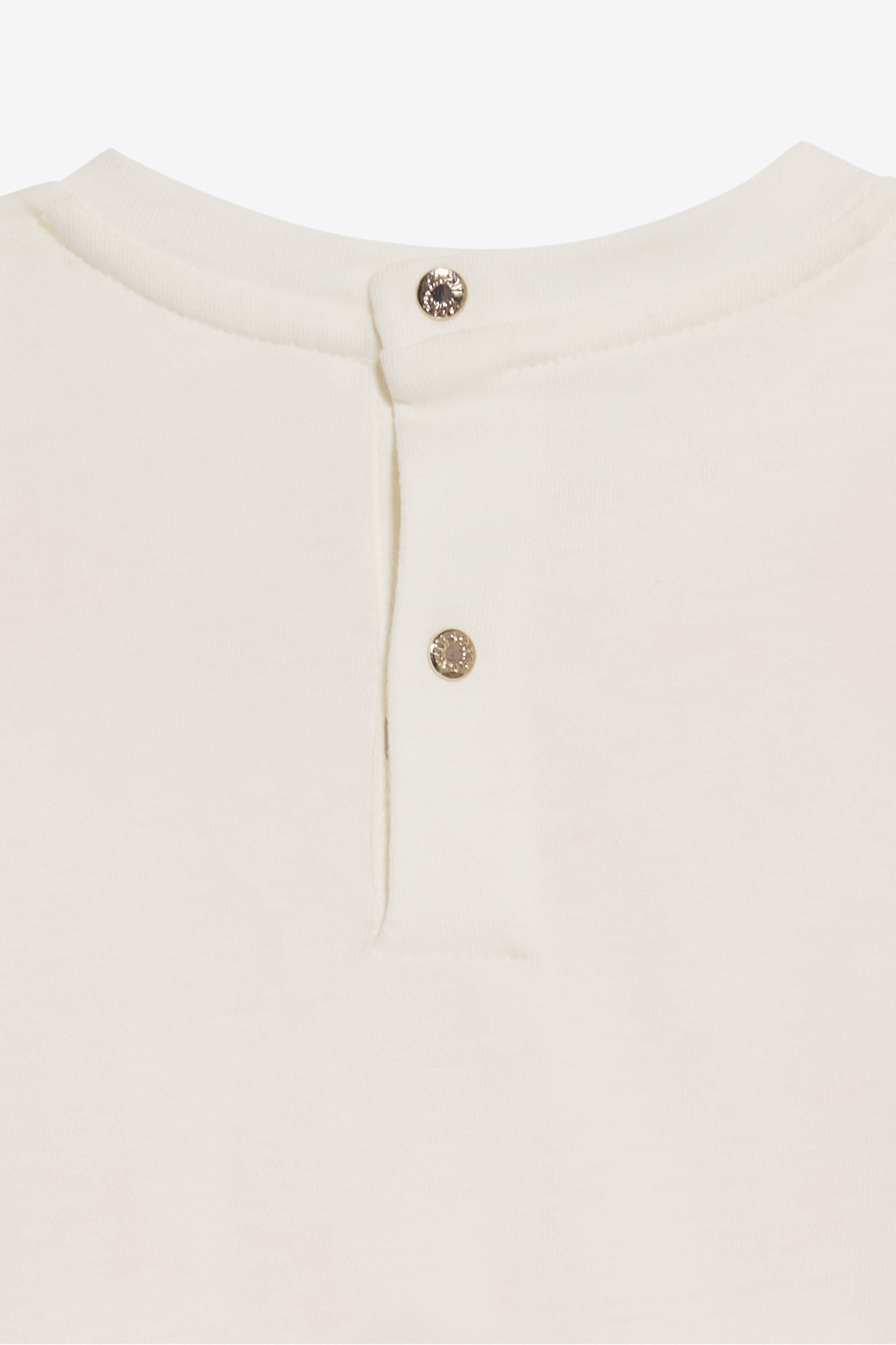 JU T-shirt with Monogram RC Embroidery MILKY WHITE TJT607-JD001