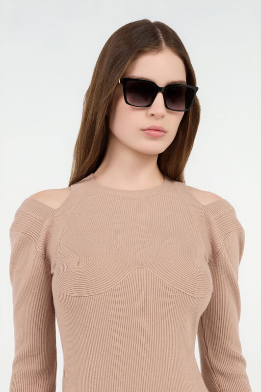 RC Sunglasses with acetate front combined with metal temples RC Sunglasses with acetate front combined with metal temples SHINY BLACK VALD12-ID250
