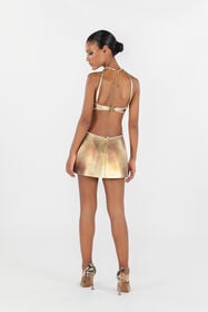 RC Cut-Out Short Dress with Ropes Gold UWP102-PN003