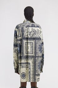 RC Bandana Print Dress Shirt Blue TKT129-DKN05