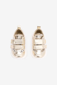 JU Zapatillas laminadas con inserciones piel de jaguar GOLD/JAGUAR TJS00S-PZJ49