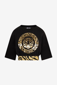 JC Schwarzes T-Shirt BLACK/GOLD Q61439-Q0342