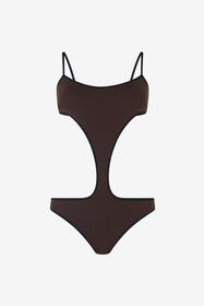 RC Bañador entero marrón con cut-out CHOCOLATE WWW007-LL030