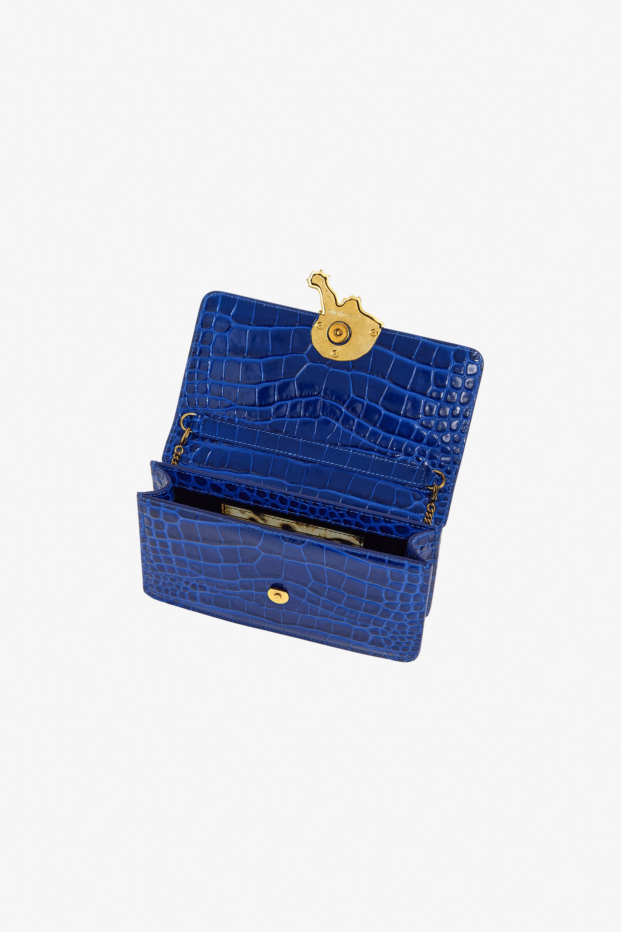 RC Crocodile-Embossed Shoulder Bag RC Crocodile-Embossed Shoulder Bag Blue TKB023-PZ975