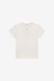 JU Baumwoll-T-Shirt mit floralem Monogram RC MILKY WHITE UJT602-JD001
