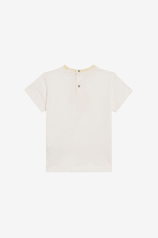 JU Baumwoll-T-Shirt mit floralem Monogram RC JU Baumwoll-T-Shirt mit floralem Monogram RC MILKY WHITE UJT602-JD001