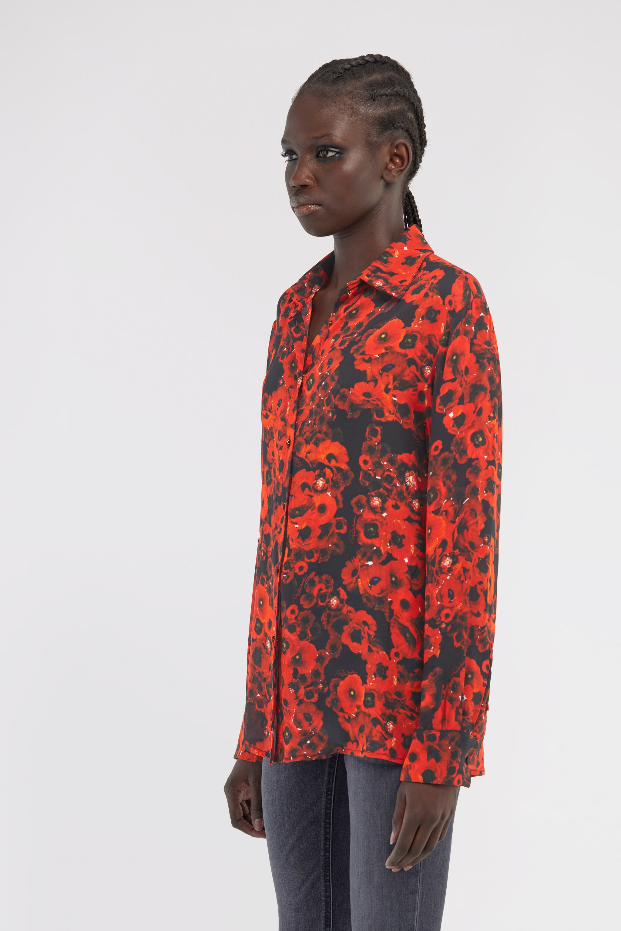 RC Camicia Rossa Con Stampa Papaveri Rosso NOT70A-6DM80