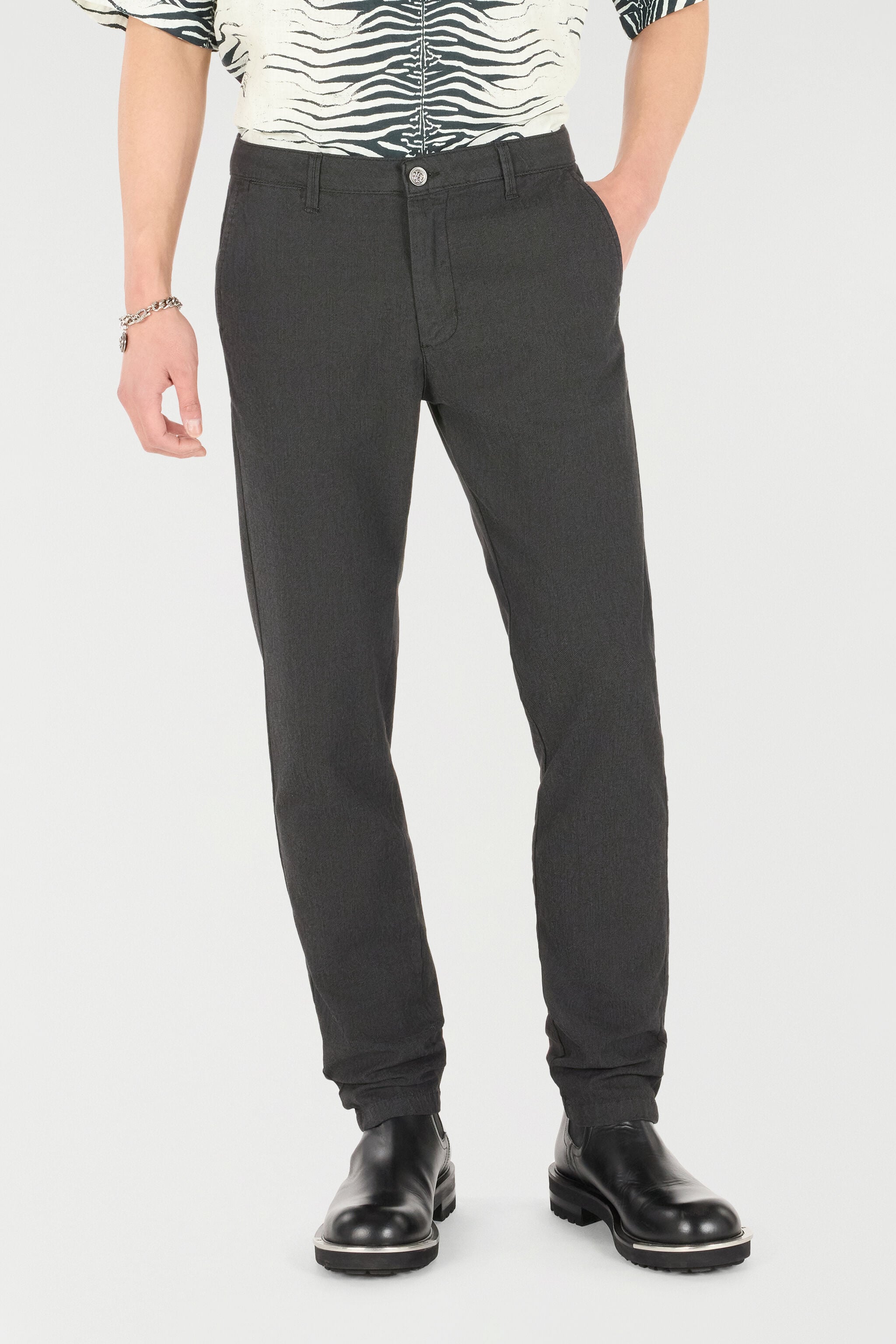RC Pantalon En Coton Stretch Noir POT20A-DJ001