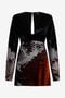 RC Black Mini Dress in Silk Viscose Velvet Devorè Lava Effect RC Black Mini Dress in Silk Viscose Velvet Devorè Lava Effect Black VWT132-VL066