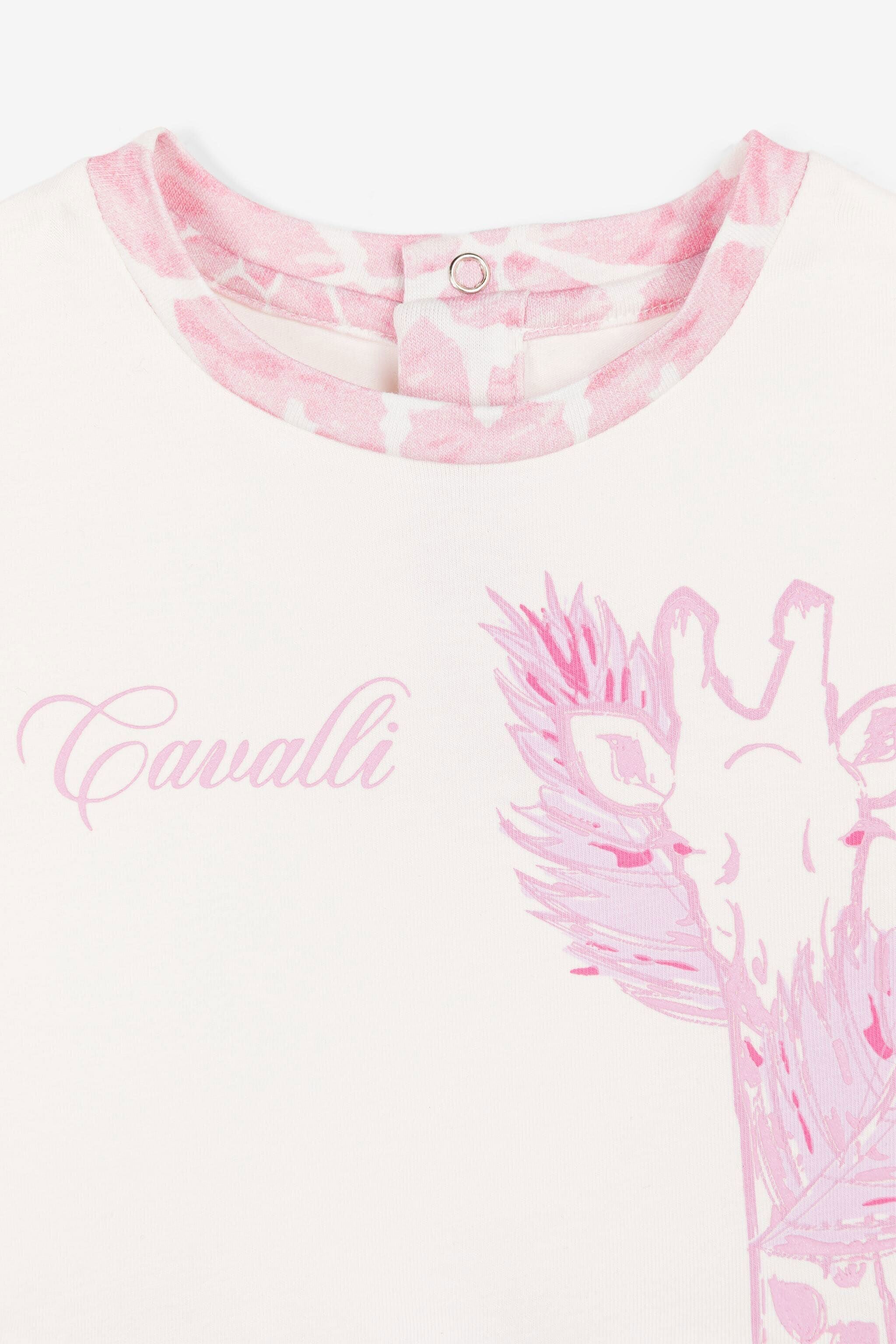 JU Logo And Giraffe-Print Dress JU Logo And Giraffe-Print Dress Pink PJT134-JFE25