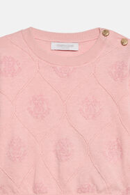 JU Jersey de punto rosa blush con monograma PINK HEAV. XJM61K-MQS84
