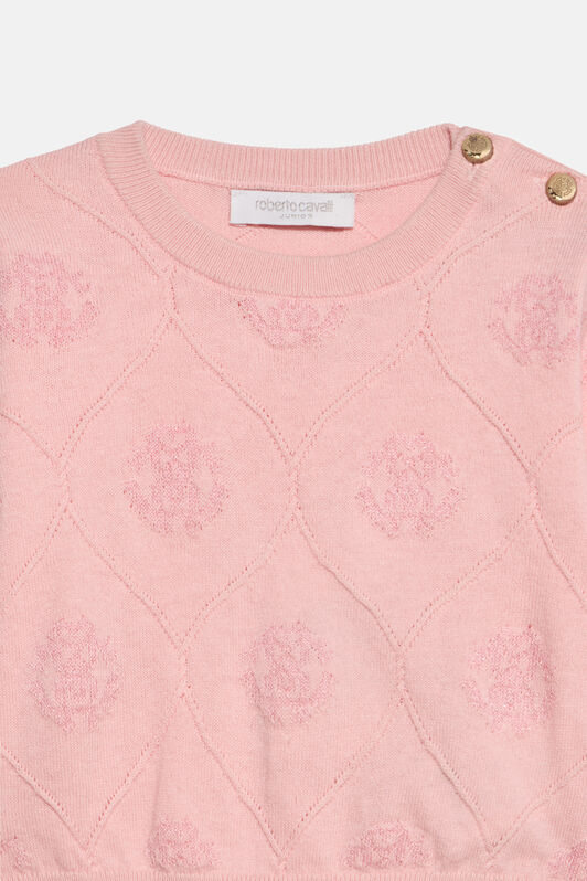 JU Jersey de punto rosa blush con monograma JU Jersey de punto rosa blush con monograma PINK HEAV. XJM61K-MQS84