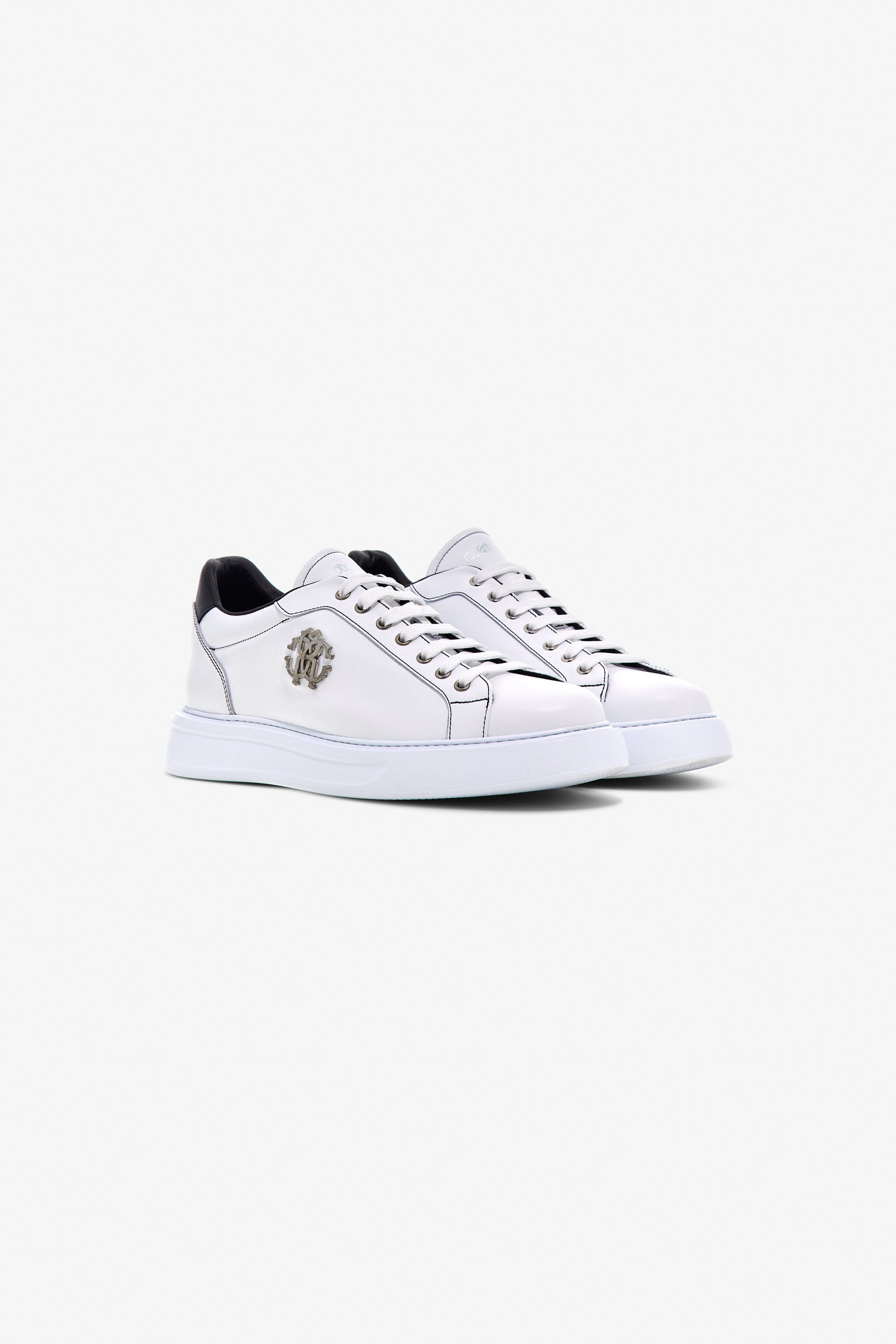 RC Leather Sneakers with Logo WHITE/BLACK OOS00C-PZ085