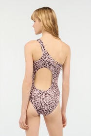JC One-Piece Swimsuit With Jaguar Skin Print Purple UFM020-UF270