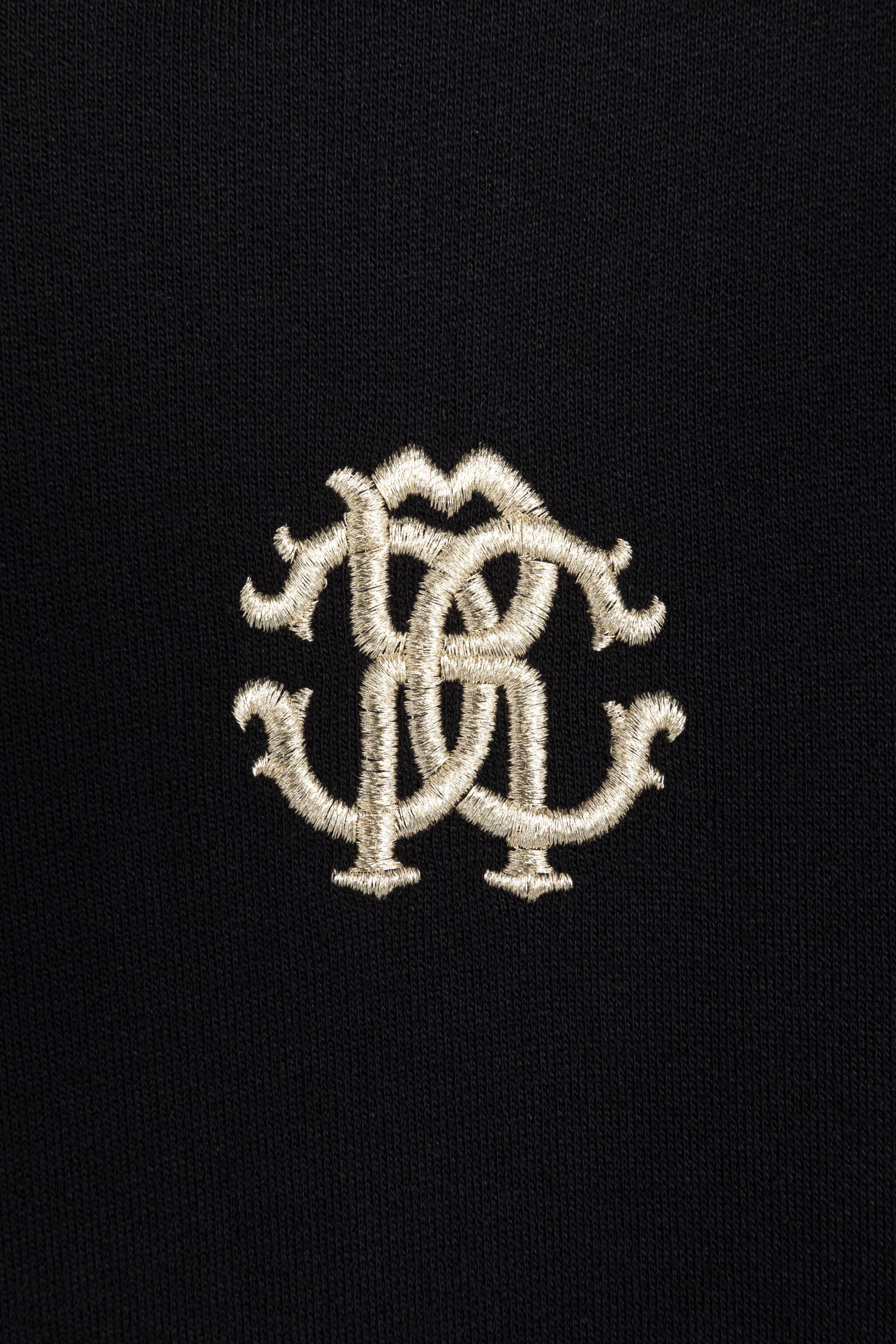 JU Felpa con Monogram RC e decorazione JU Felpa con Monogram RC e decorazione Nero RJT933-CF050