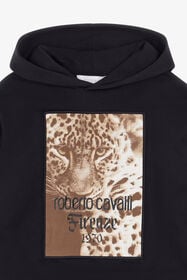 JU Printed sweatshirt Black TJT66J-CF050