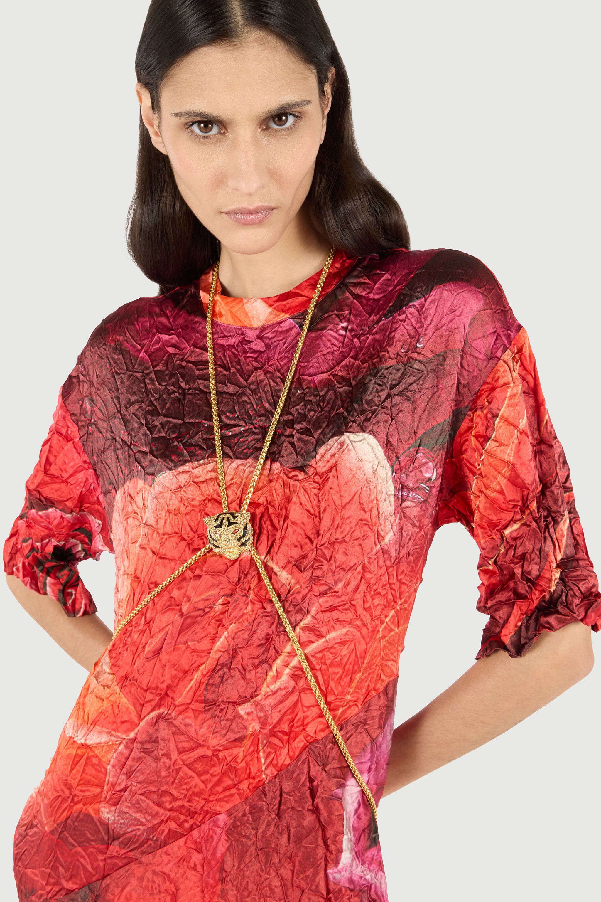 RC Necklace With Tiger Head RC Necklace With Tiger Head Gold UKG019-AM061