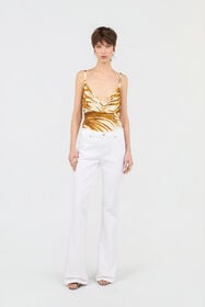 JC Pantalon en Denim de Coton WHITE WFJ034-WF518