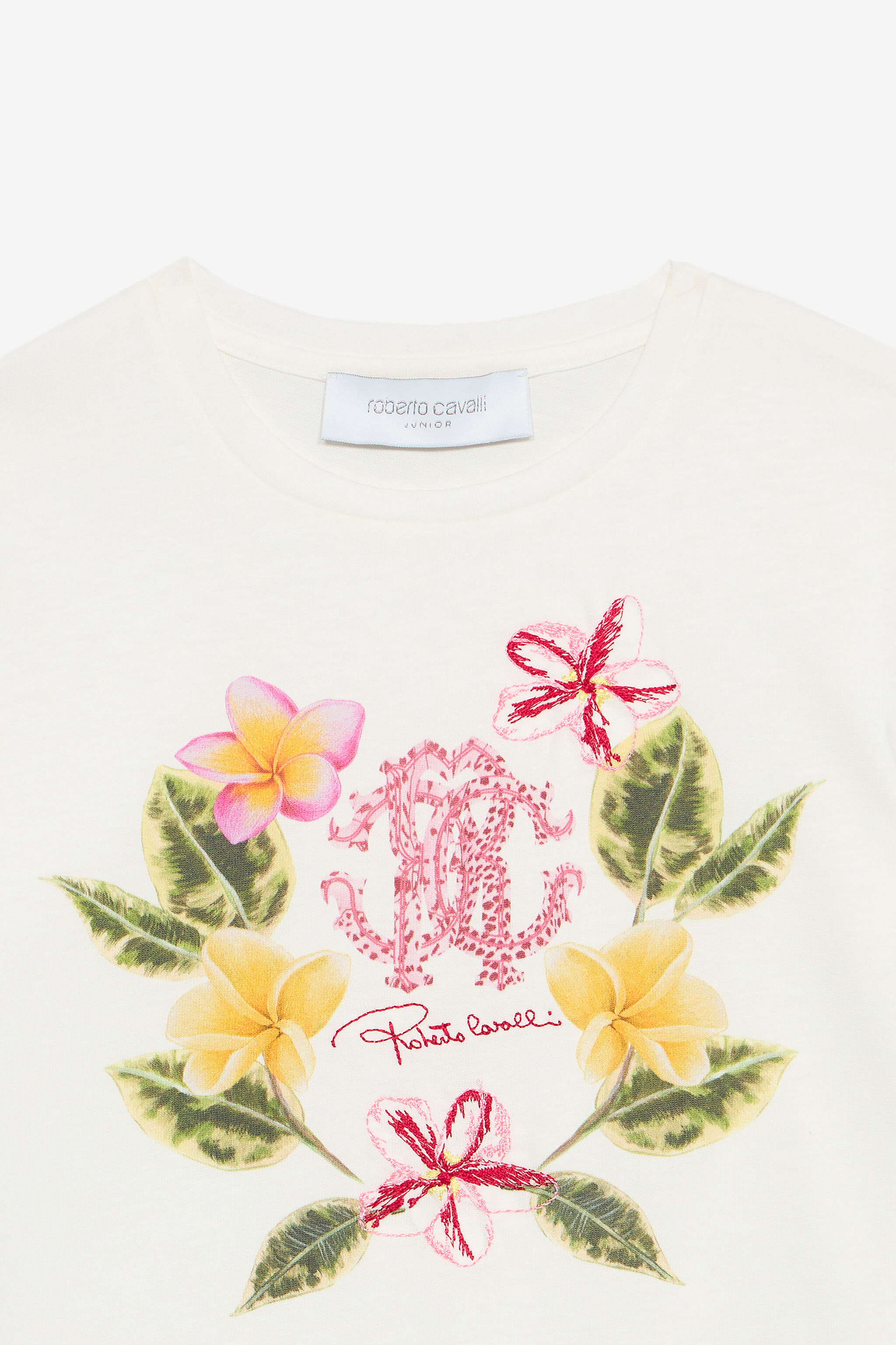 JU T-Shirt With Floral Print JU T-Shirt With Floral Print White UJT62G-JD001