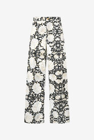 RC Pants With All-Over Floral Print Black/White VQJ207-DAP71