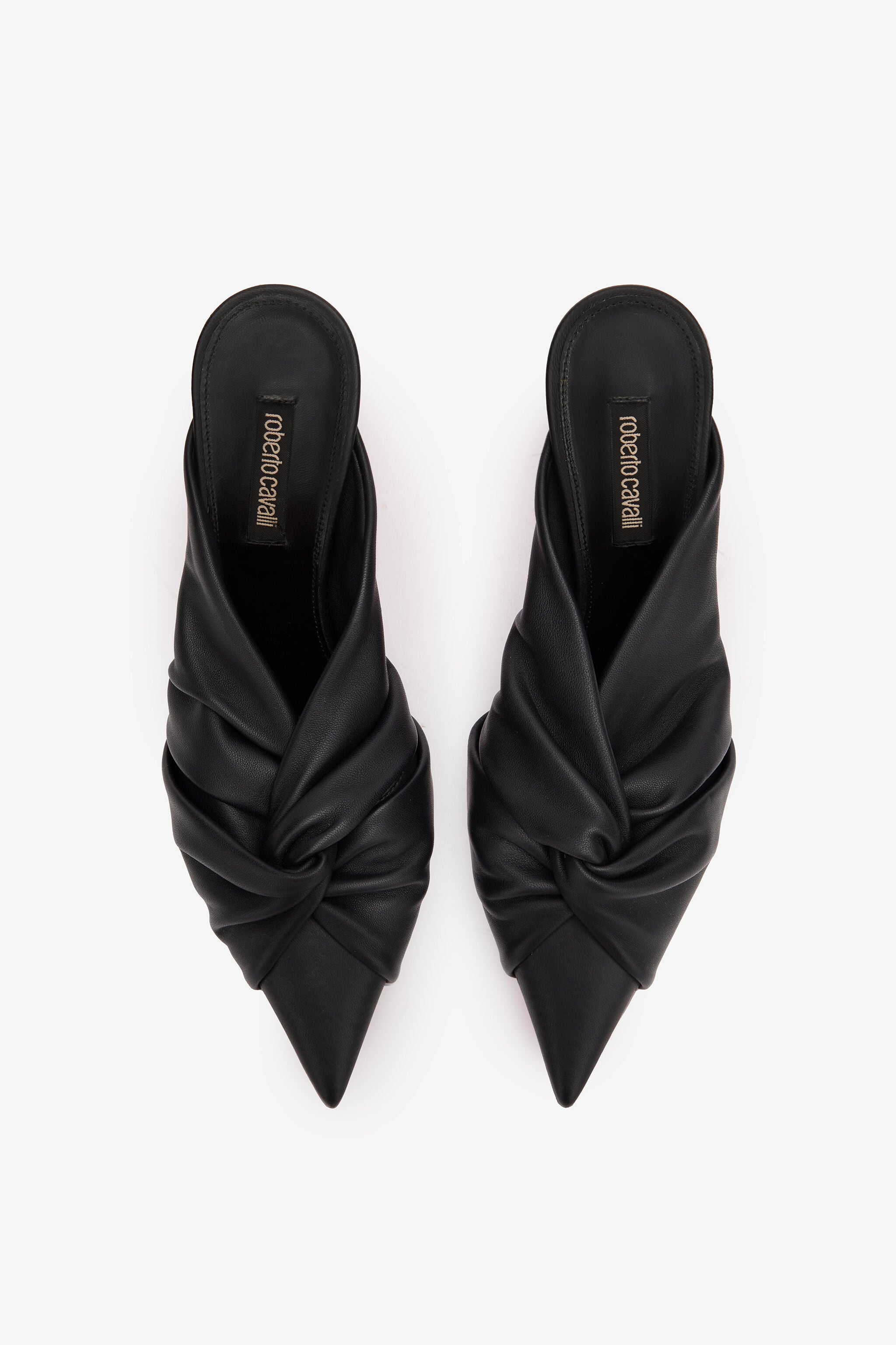 RC Mules En Cuir Avec Détail Noué RC Mules En Cuir Avec Détail Noué Noir UKS009-PN003
