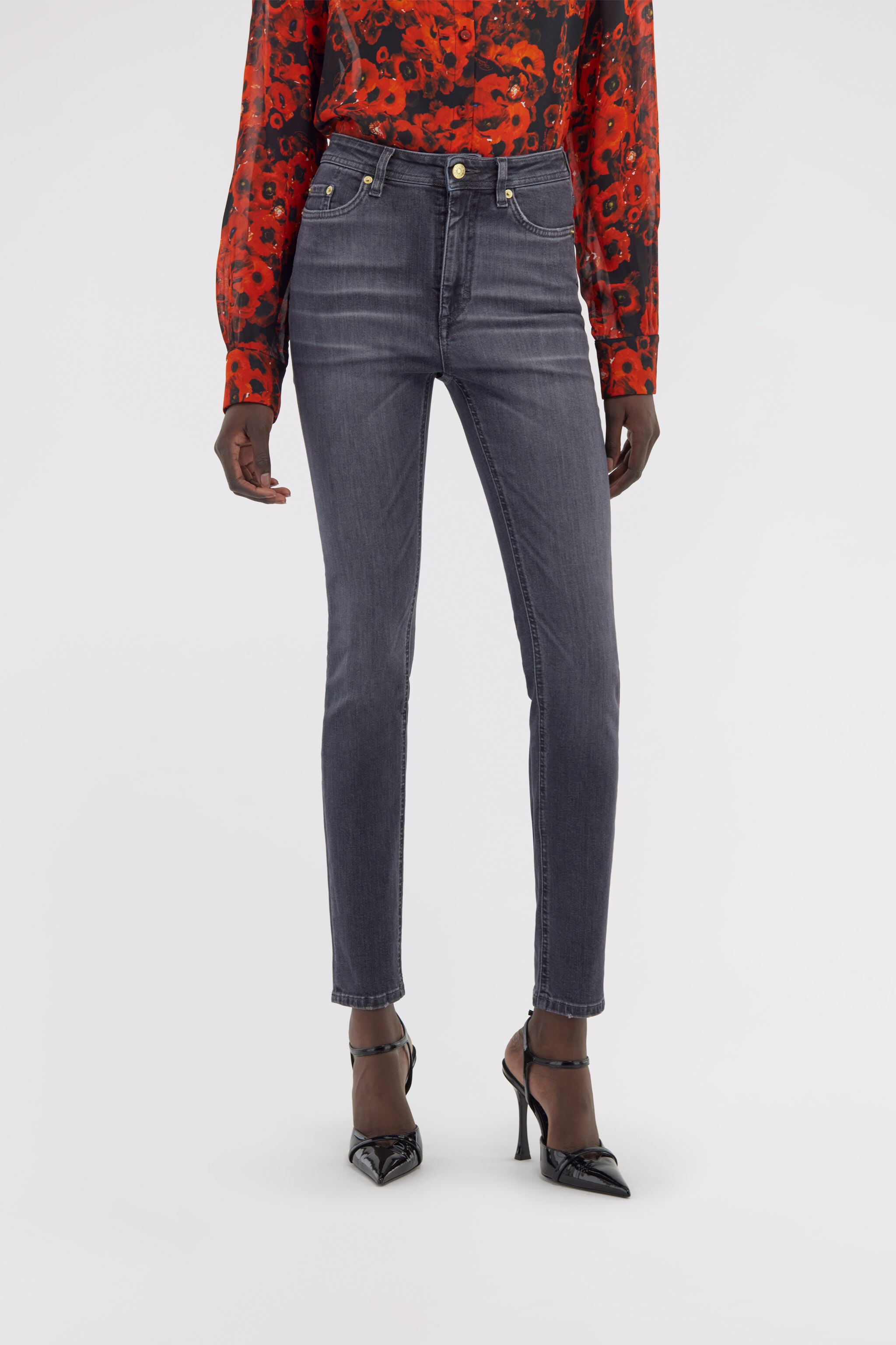 RC Skinny jeans with RC Dark gray NOJ21E-DS002