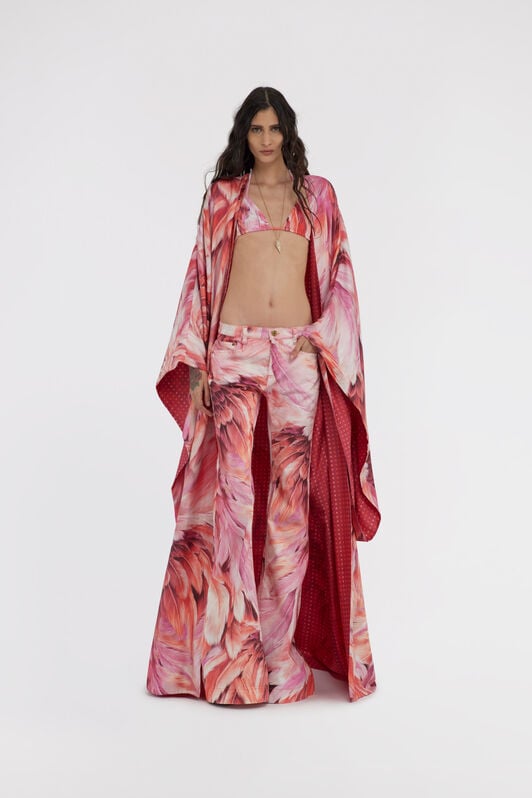 RC Kimono Plumage print RC Kimono Plumage print Fuchsia SWT500-4QL71